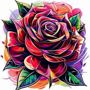 talisman-rose-tattoo – tattoo design ideas free ai generated – pure-outline – for-wrist-side – Gallery: roses-inkby-ai