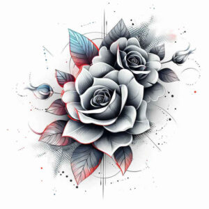 roses tattoo design ideas Surrealism imperfect symmetry beauty and pain represents determination