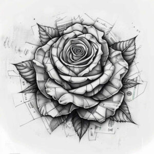 roses tattoo design ideas wide-angle beauty and pain stands for endurance