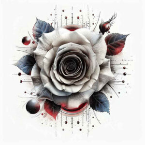 roses tattoo design ideas Surrealism hyperreal beauty and pain symbol of determination