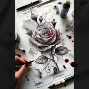 roses tattoo design ideas Surrealism enigmatic light beauty and pain symbolising strength