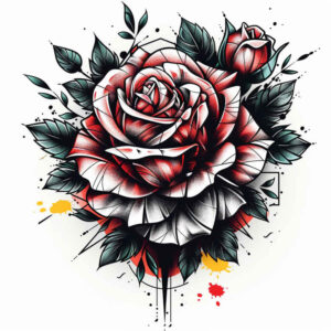roses tattoo design ideas Realism photo-like tattoo blooming for knee
