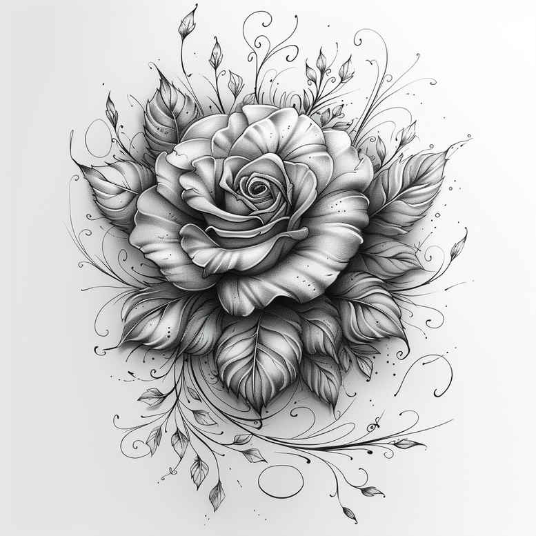 roses tattoo design ideas Realism soft focus blooming for wrist side