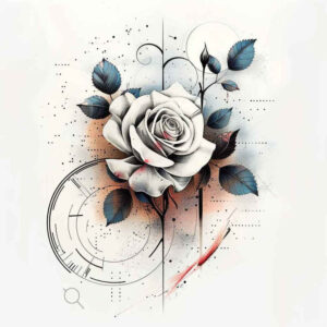 roses tattoo design ideas vivid blooming heart for elbow