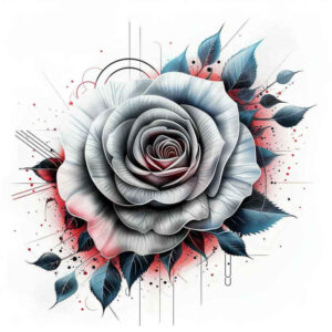 roses tattoo design ideas Realism light play blooming heart for full back