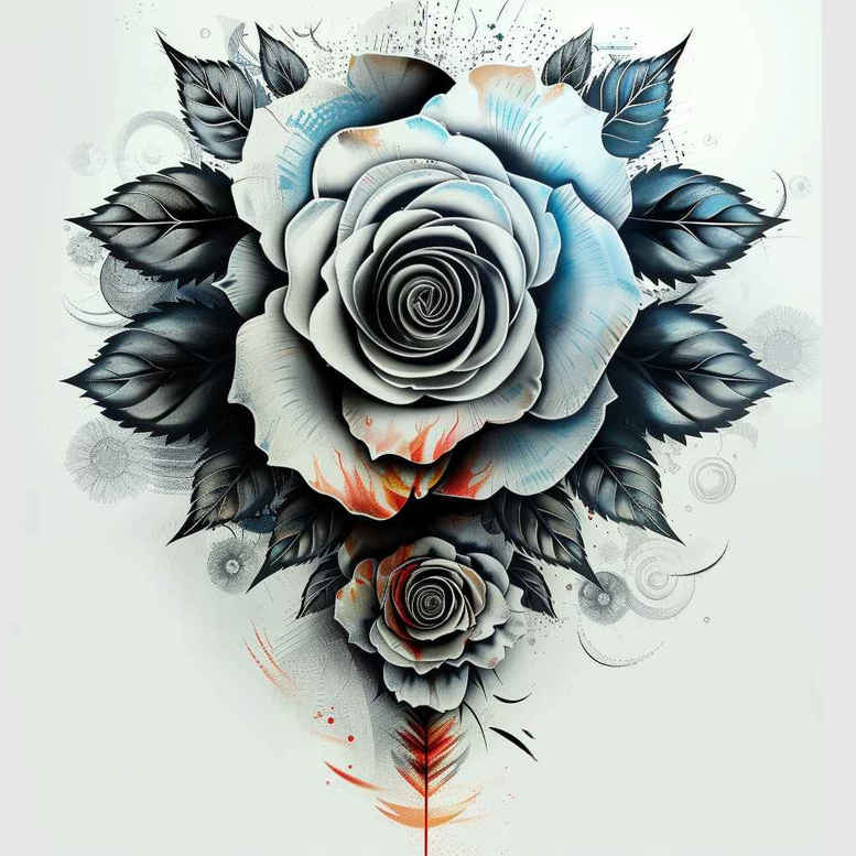 roses tattoo design ideas artistic flair blooming heart for lower leg