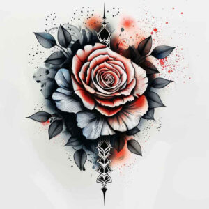 roses tattoo design ideas Surrealism distorted reality blooming life determination and power