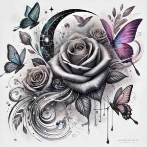 roses tattoo design ideas Realism deep shadows blooming life for upper shoulder
