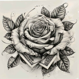 roses tattoo design ideas Surrealism dreamlike blooming life shows strength