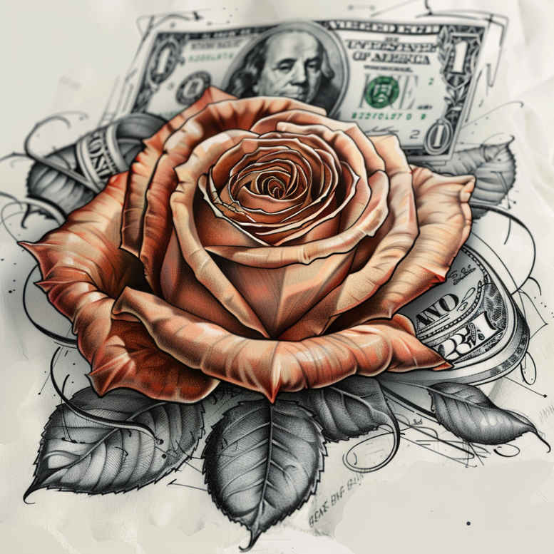 roses tattoo design ideas Realism soft contrast blooming life symbol of resilience