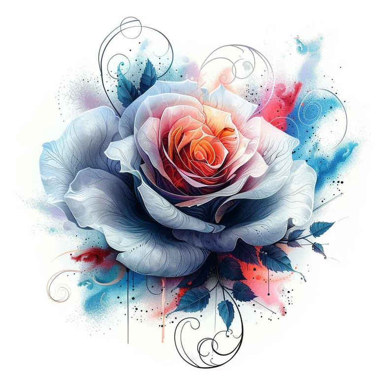roses tattoo design ideas Realism optical depth blooming resilience and power