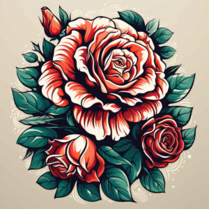 roses tattoo design ideas volume effect blooming stands for courage