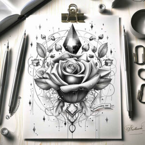 roses tattoo design ideas Realism crisp detail botanical represents endurance