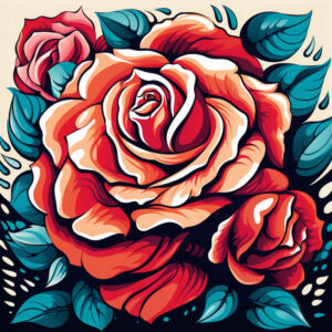 roses tattoo design ideas Surrealism melting forms elegance for back shoulder