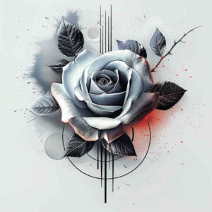 roses tattoo design ideas Neotraditional vivid color eternal love for calf