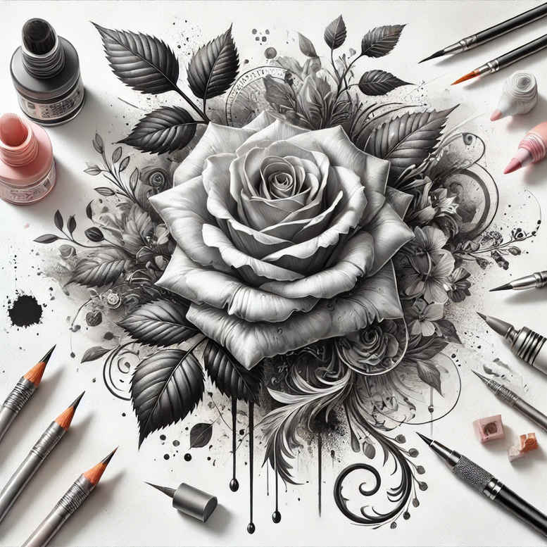 roses tattoo design ideas subtle tone eternal love represents strength