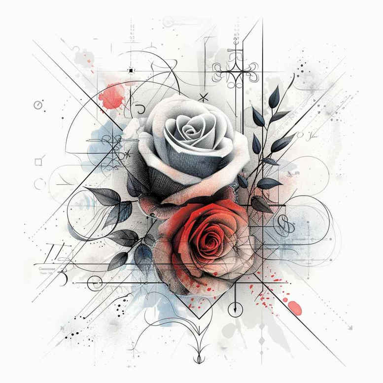 roses tattoo design ideas form fidelity floral curves represents perseverance