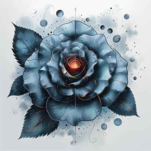 roses tattoo design ideas Surrealism symbolic motifs floral essence for back of neck