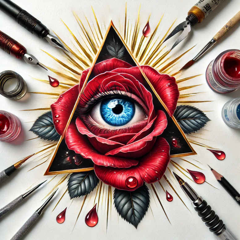 roses tattoo design ideas Surrealism hyperreal floral essence for stomach