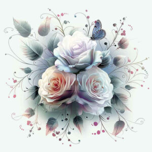 roses tattoo design ideas Surrealism blurred edges floral essence symbol of endurance