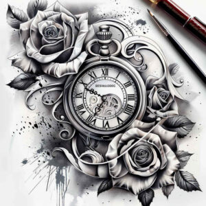 roses tattoo design ideas Surrealism unreal floral shows perseverance
