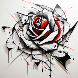 roses tattoo design ideas clear lines floral stands for courage