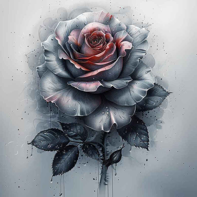 roses tattoo design ideas Surrealism psychological depth fragile grace for calf