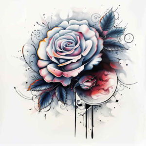 roses tattoo design ideas saturated hues fragile grace stands for endurance