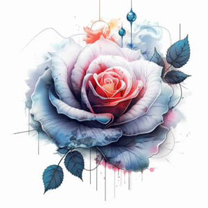 roses tattoo design ideas dramatic lighting graceful for back of neck