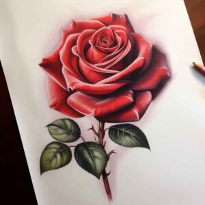 roses tattoo design ideas Surrealism morphic graceful for triceps