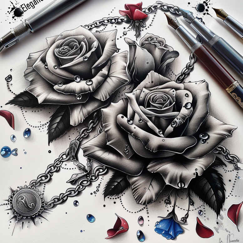 roses tattoo design ideas ambiguous space intricate petalwork determination and power