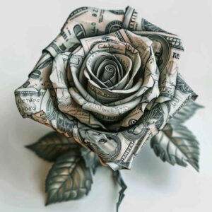 roses tattoo design ideas Surrealism bizarre intricate petalwork embodying resilience