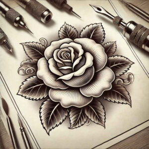roses tattoo design ideas bold highlights intricate petalwork for collarbone