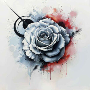 roses tattoo design ideas Surrealism unearthly intricate petalwork for lower thigh