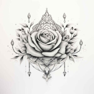roses tattoo design ideas clean fill love symbol for back