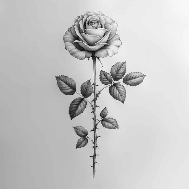roses tattoo design ideas Surrealism timeless love symbol for side torso