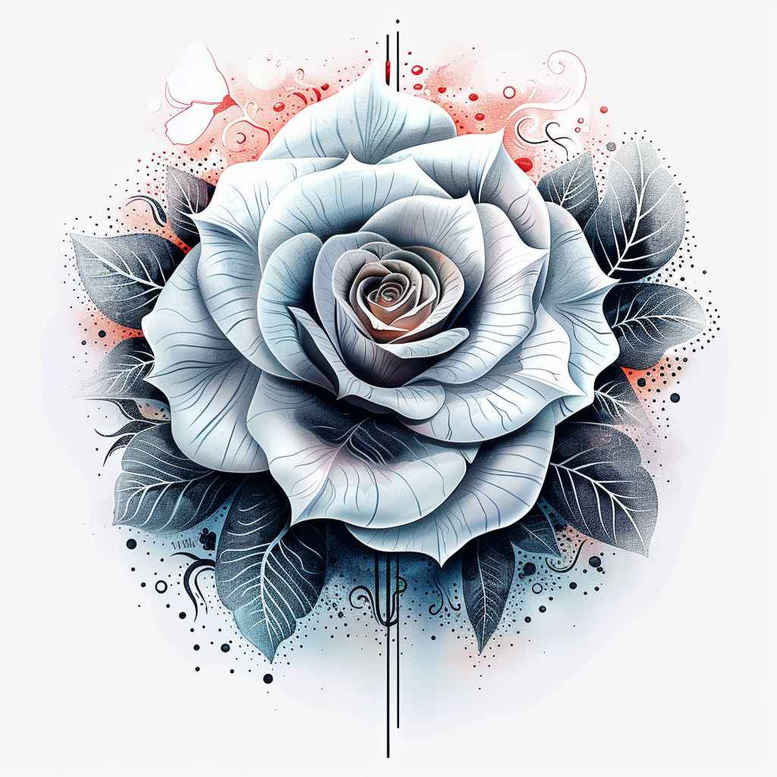 roses tattoo design ideas Surrealism blurred boundaries love symbol shows strength