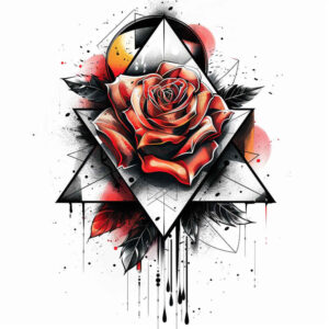 roses tattoo design ideas sharp-focus love symbol symbolising perseverance