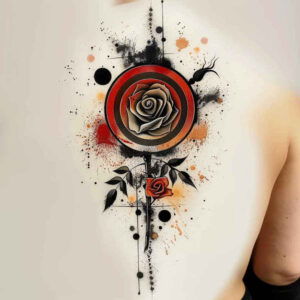 roses tattoo design ideas soft-focus lush flower for shoulder blade