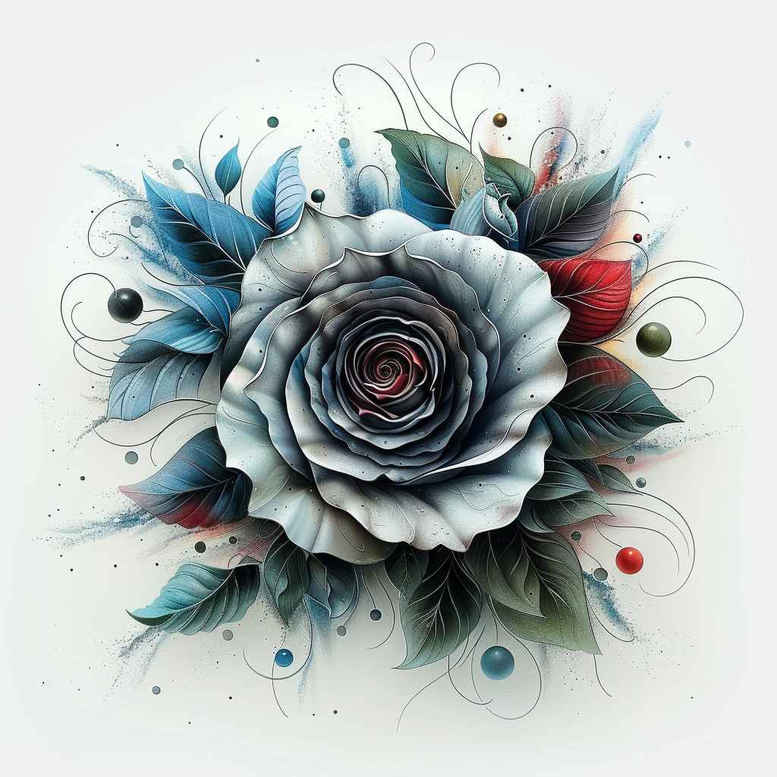 roses tattoo design ideas dynamic composition lush flower symbol of resilience