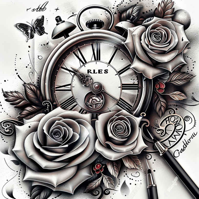 roses tattoo design ideas modern twist natural spiral embodying endurance