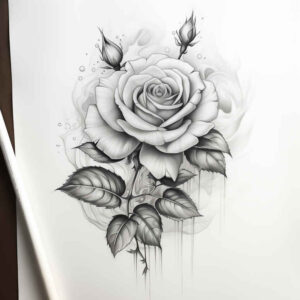 roses tattoo design ideas Realism realistic wrinkles natural spiral for behind ear