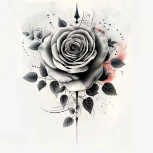 roses tattoo design ideas gradient fills natural spiral symbol of endurance