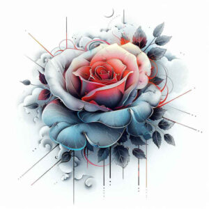 roses tattoo design ideas Surrealism enigmatic light passion for lower chest