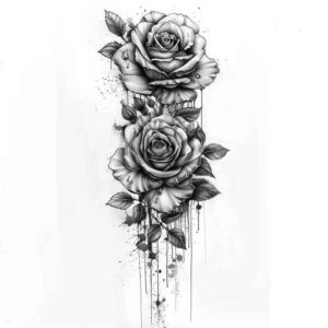 roses tattoo design ideas balanced color red bloom for chest
