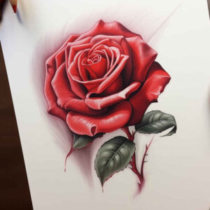 roses tattoo design ideas lifelike red bloom for toe