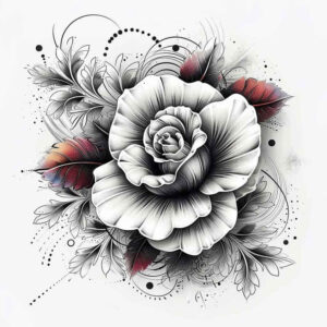 roses tattoo design ideas Realism subtle gradients romantic linework for foot