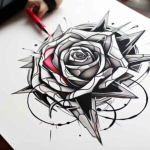 roses tattoo design ideas color depth romantic linework for nape