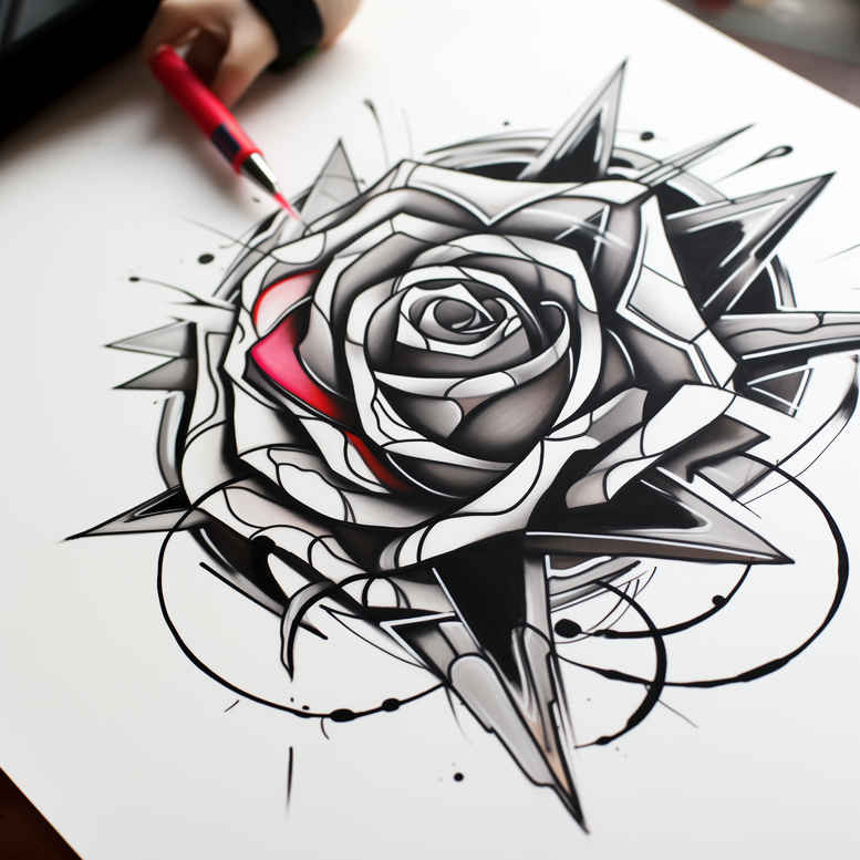 roses tattoo design ideas color depth romantic linework for nape
