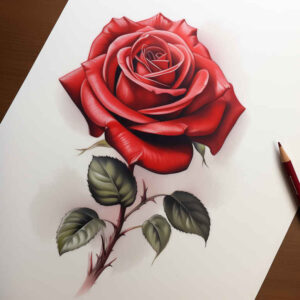 roses tattoo design ideas Surrealism symbolism romantic linework for palm